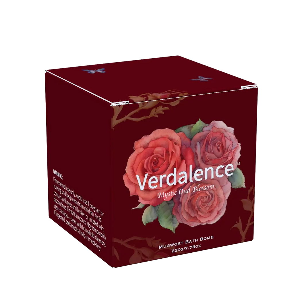 Verdalence™ Mugwort Bath Bomb — Mystic Oud Blossom (220g)