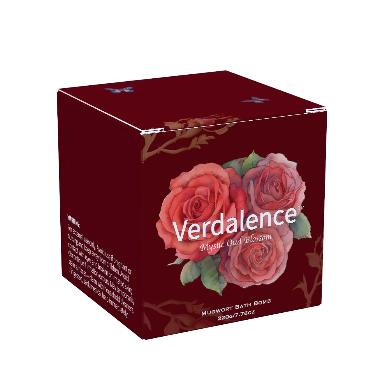 Verdalence™ Mugwort Bath Bomb — Mystic Oud Blossom (220g)