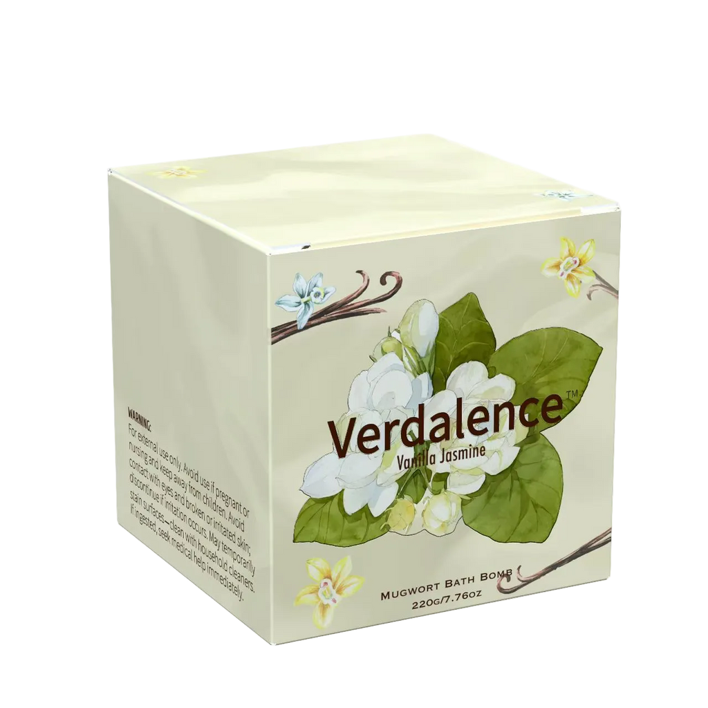 Verdalence™ Mugwort Bath Bomb — Vanilla Jasmine (220g)